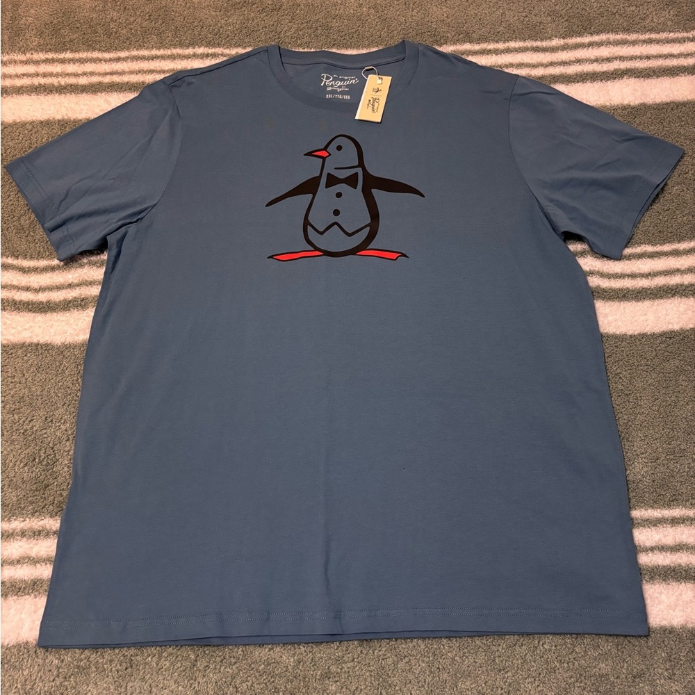 XXL “Original Penguin” Slate Blue Penguin T-shirt